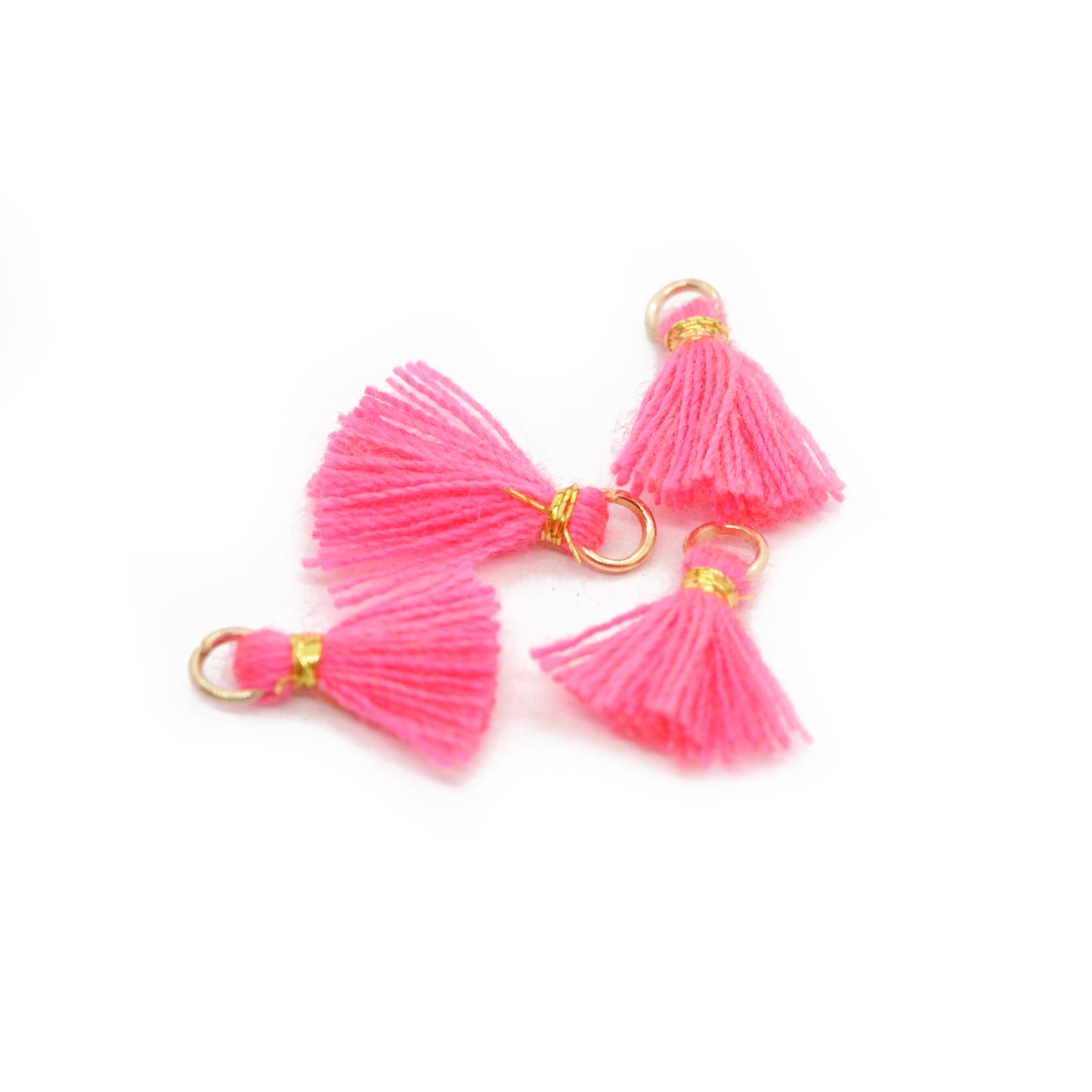 Mini tassel with ring / colorful mix / 10 mm