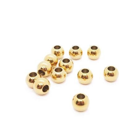 Solid stainless steel ball / gold plated / Ø 8 mm