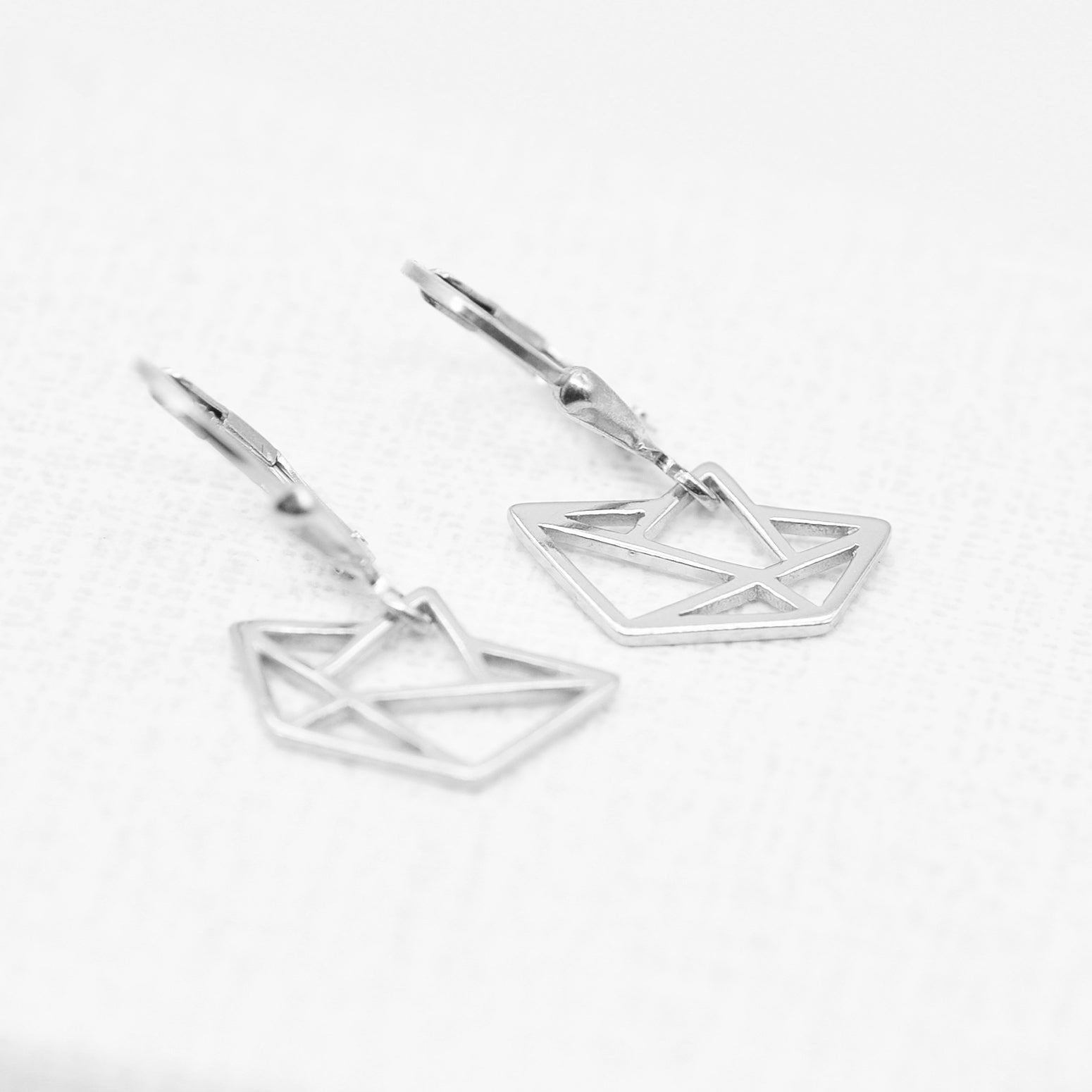 Paper hot sale airplane earrings