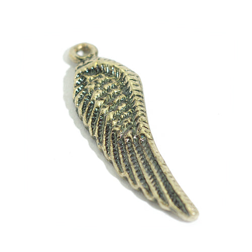 Wing pendant / brass colored / 32 mm